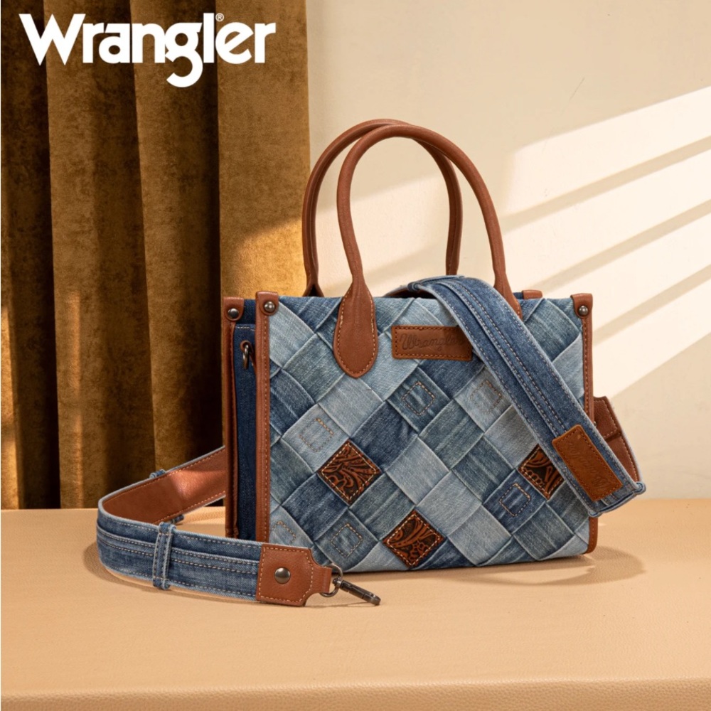 Wrangler Blue and Brown Women's Bag